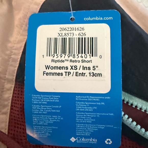 NWT Columbia Women's Riptide Retro Shorts Size XS. Inseam 5in - Picture 4 of 6